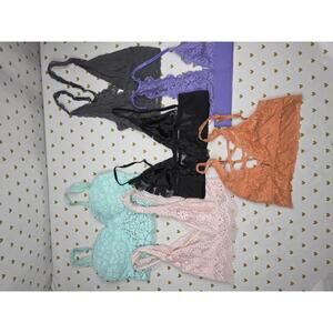 Victorias Secret Pink Lot of 6 XS Sexy Lacey Bralettes Bra Tops Tanks